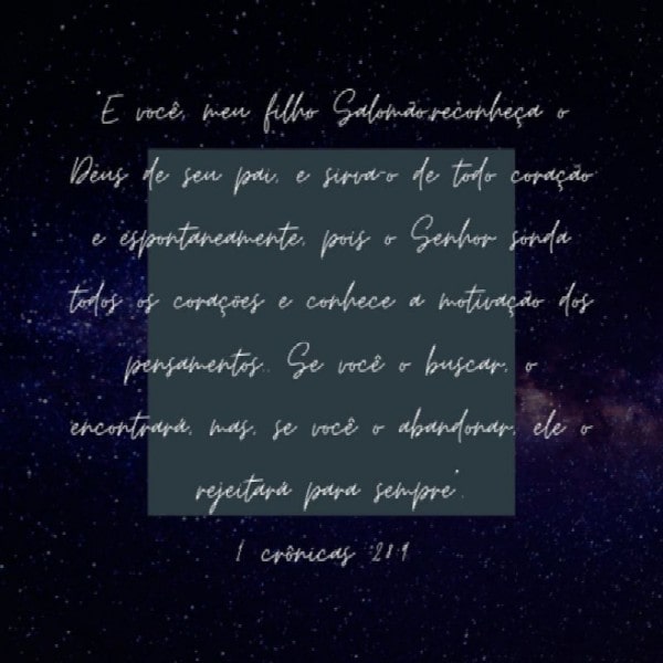 1 Crônicas 28:9